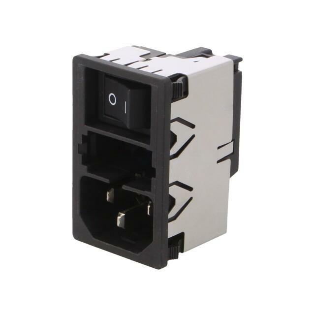 SCHURTER Connector: AC supply; socket; male