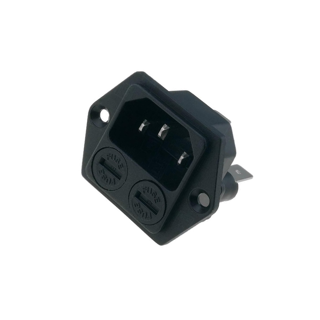 SCHURTER Connector: AC supply; socket; male