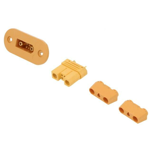 Connector: DC supply; plug/socket; male +