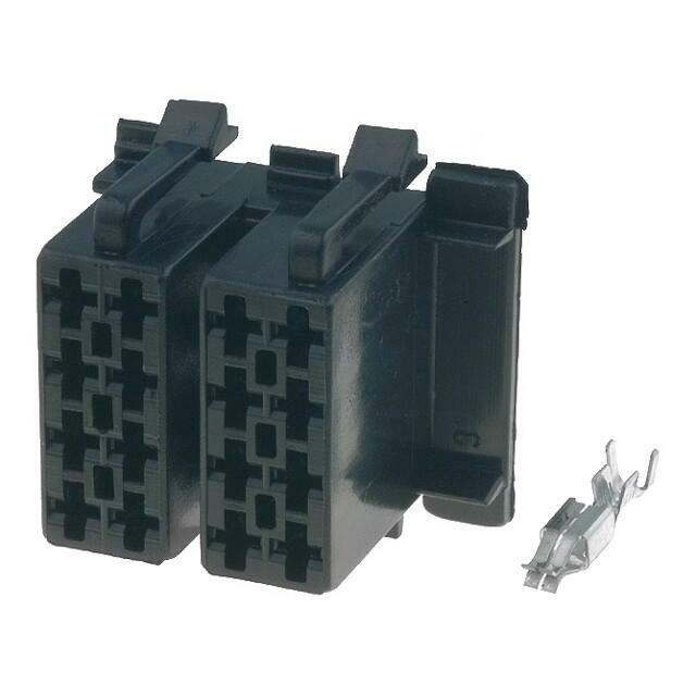4CARMEDIA Connector housing; plug; double; ISO
