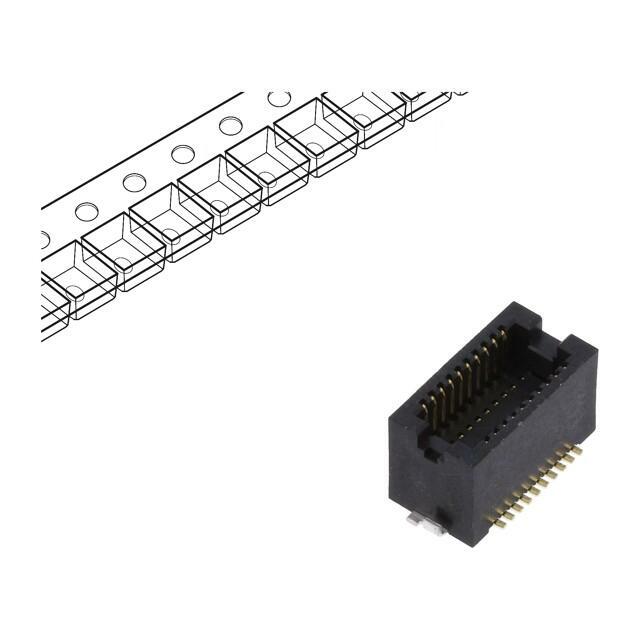 HIROSE Connector: PCB to PCB; socket