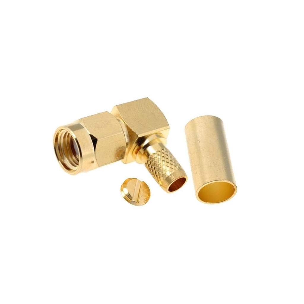 YIZN Connector: RP-SMA; plug; female; angled