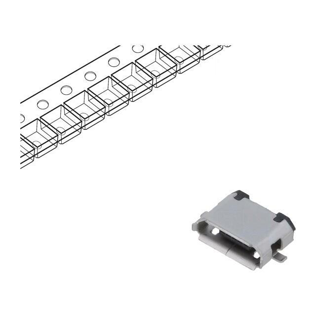 GCT Connector: USB AB micro; socket
