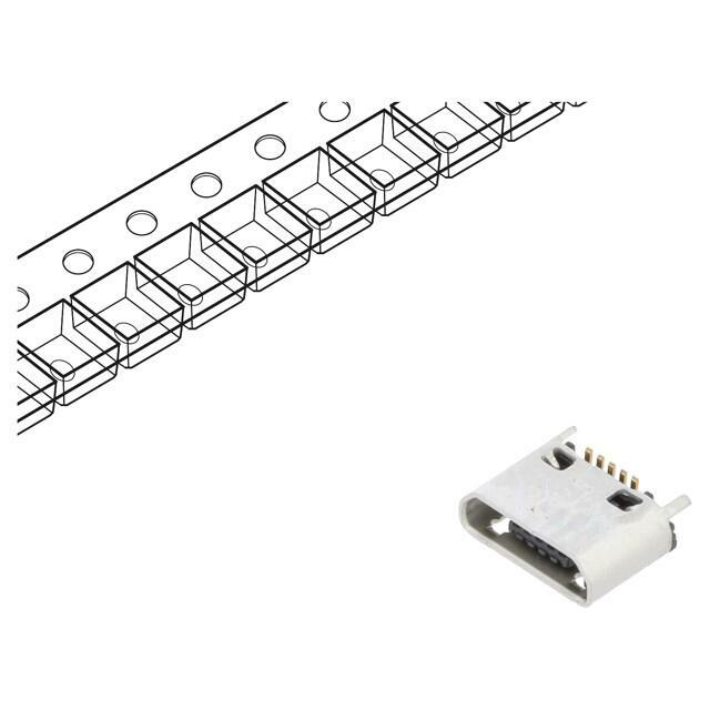 GCT Connector: USB B micro; socket