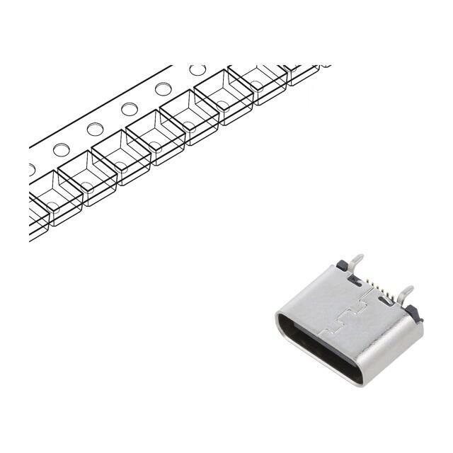 GCT Connector: USB C; socket; SMT