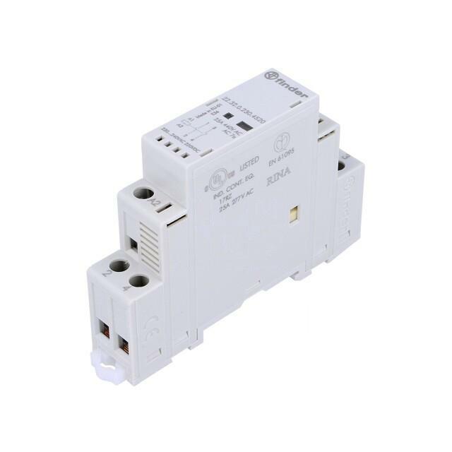 FINDER Contactor: 2-pole installation; 25A; 230VAC