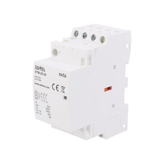 ZAMEL Contactor: 3-pole installation; 25A; 230VAC