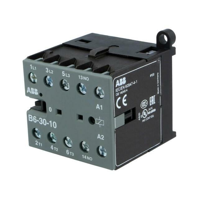 ABB Contactor: 3-pole; NO x3; Auxiliary