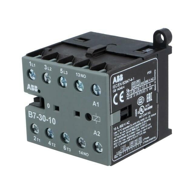 ABB Contactor: 3-pole; NO x3; Auxiliary