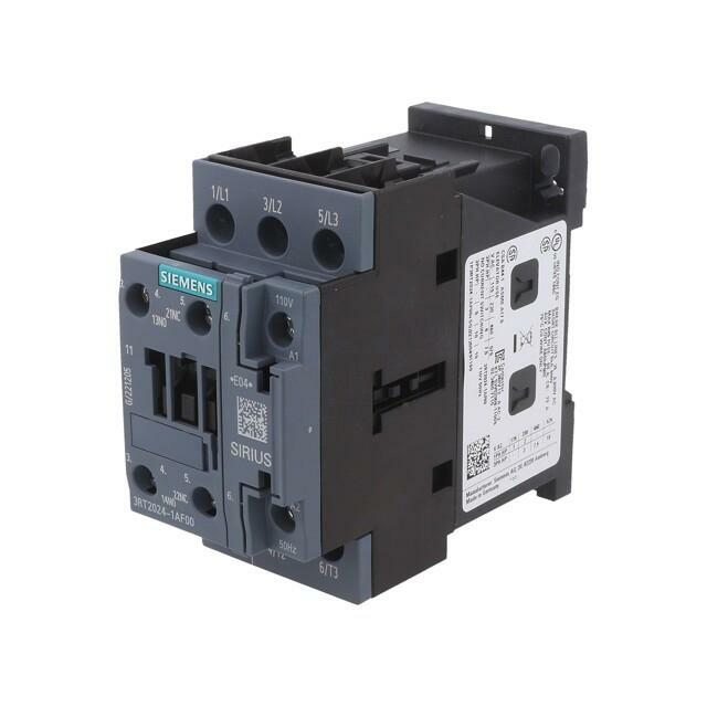 SIEMENS Contactor: 3-pole; NO x3; Auxiliary