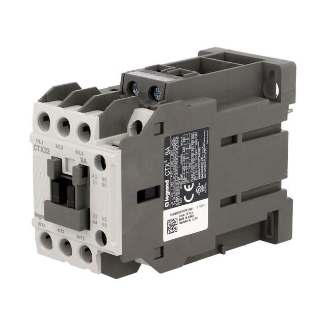 LEGRAND Contactor: 3-pole; NO x3; Auxiliary
