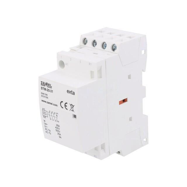 ZAMEL Contactor: 4-pole installation; 25A; 230VAC