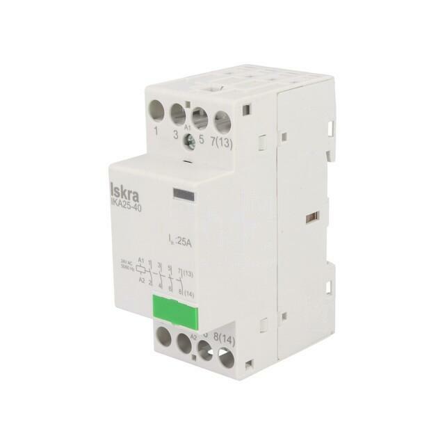 ISKRA Contactor: 4-pole installation; 25A; 24VAC