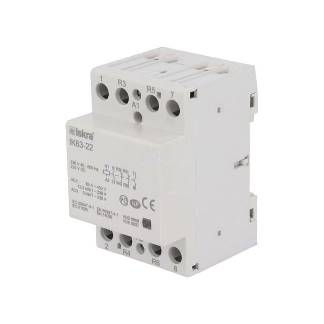 ISKRA Contactor: 4-pole installation; 63A; 230VAC