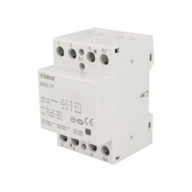 ISKRA Contactor: 4-pole installation; 63A; 230VAC