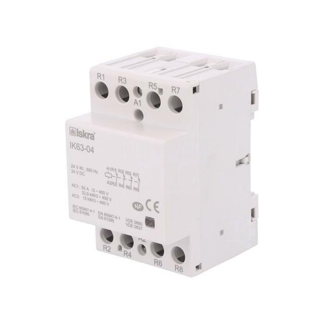 ISKRA Contactor: 4-pole installation; 63A; 24VAC