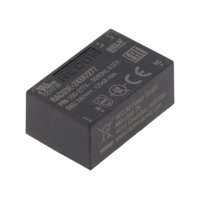 RECOM Converter: AC/DC; 3W; Uin: 85÷305VAC