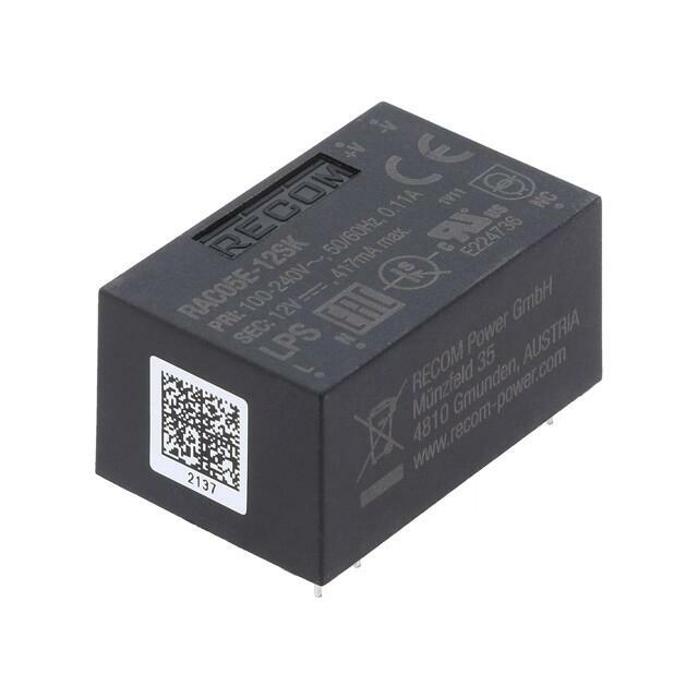 RECOM Converter: AC/DC; 5W; Uin: 90÷264VAC