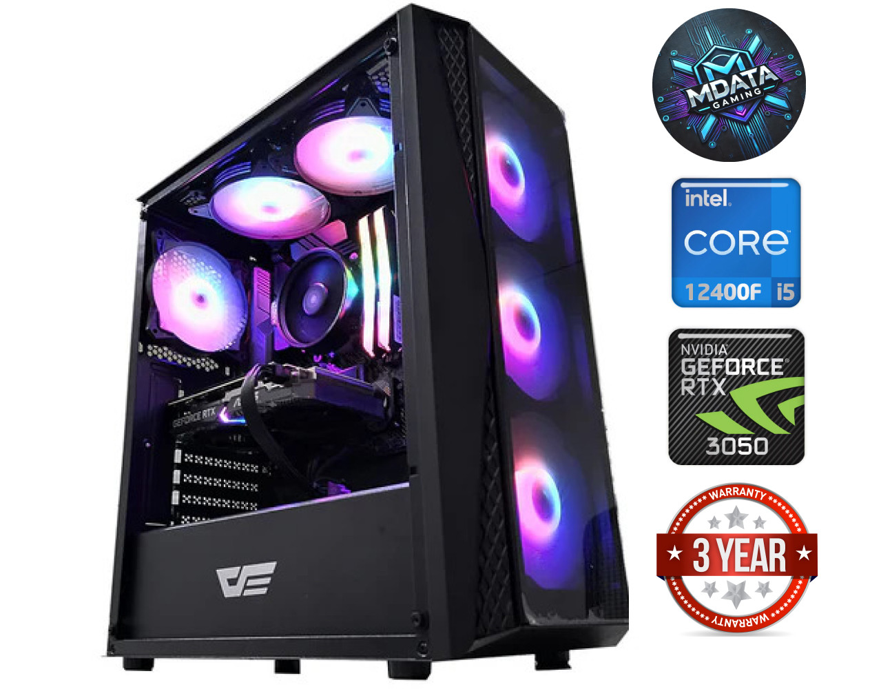 MDATA GAMING Core i5-12400F 32GB 2TB