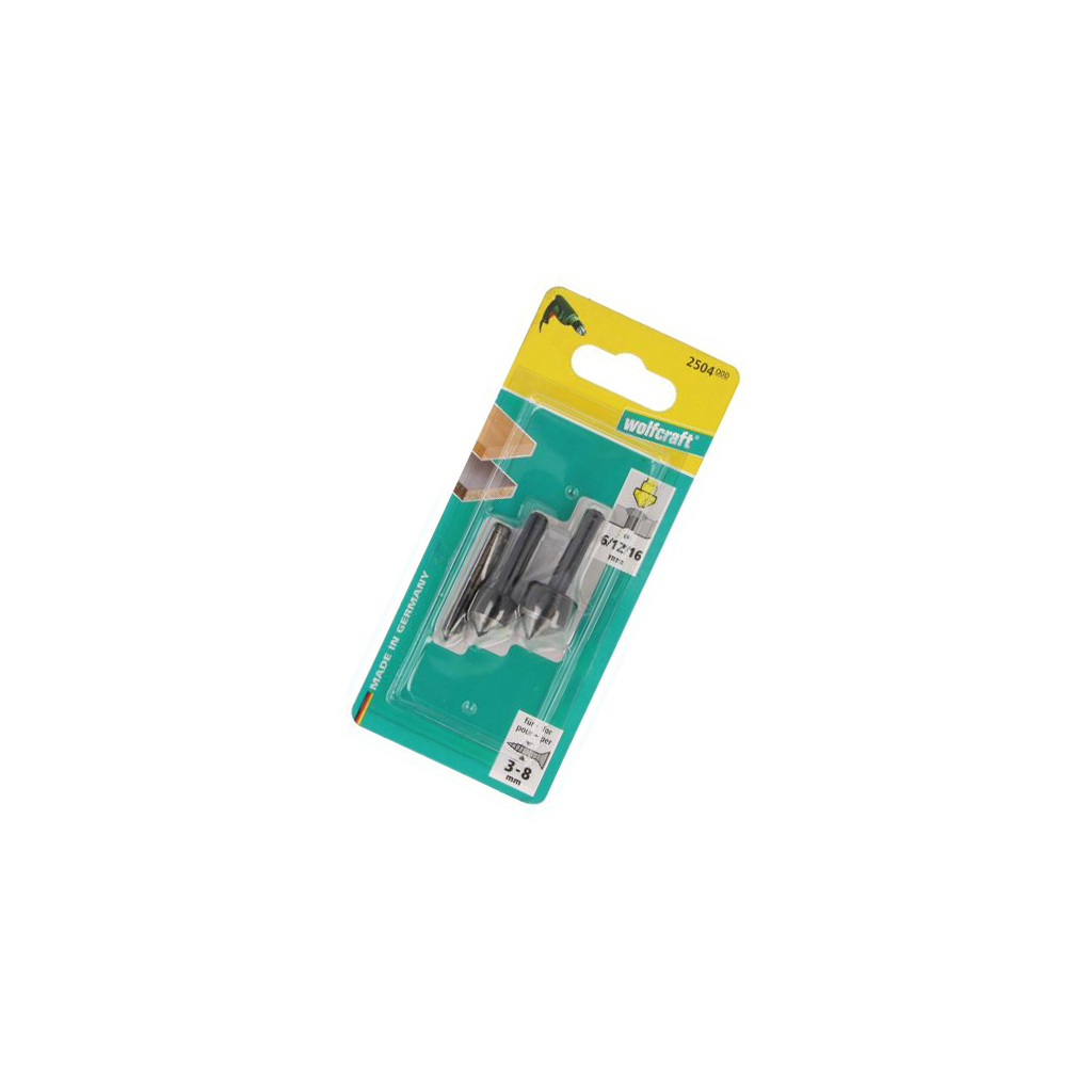 WOLFCRAFT Countersink; 6mm,12mm,16mm; wood