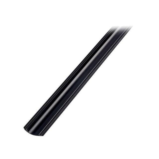 TOPMET Cover; black; 2m; aluminium; anodized