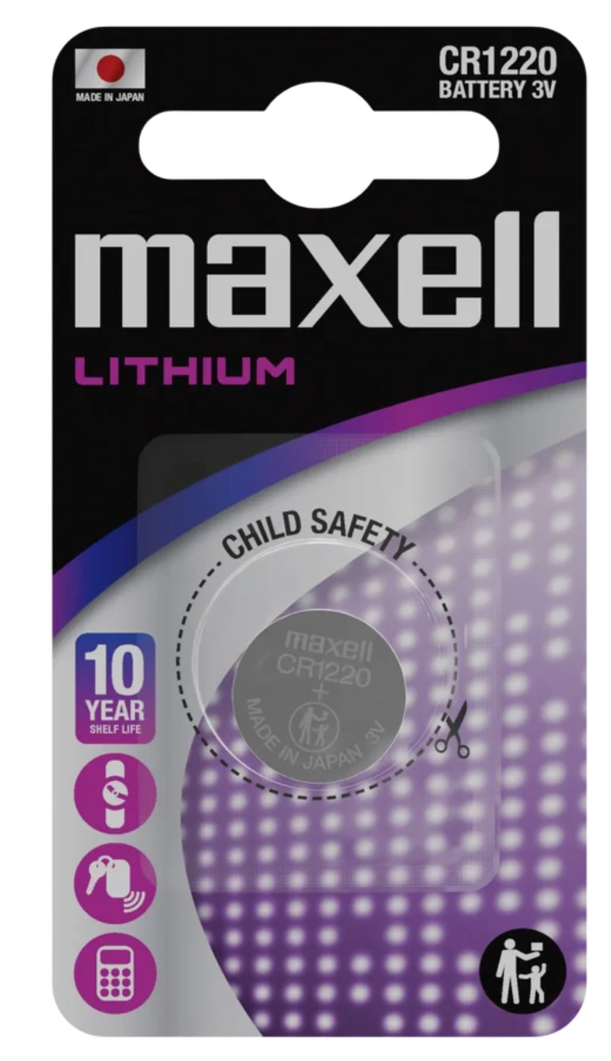 CR1220 baterijas 3V Maxell litija CR1220
