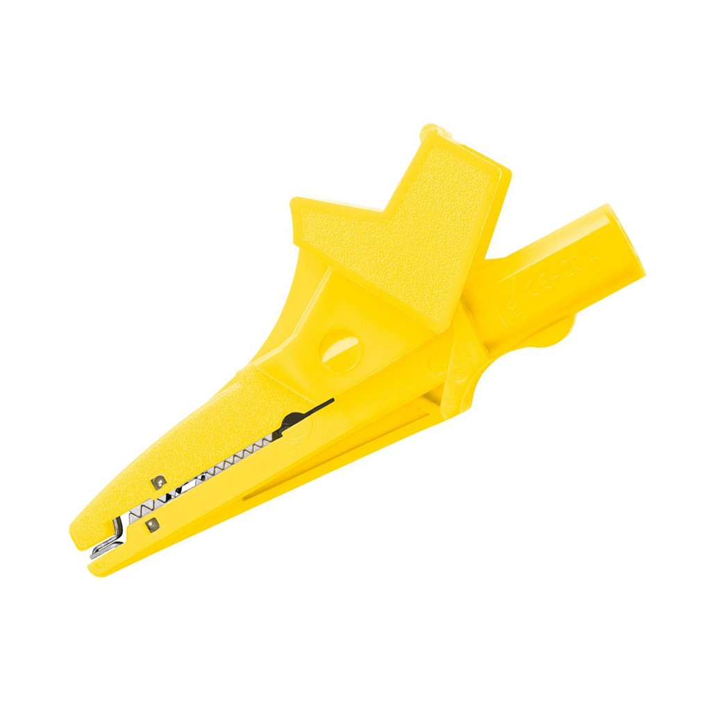 SCHUTZINGER Crocodile clip; 12A; 600VDC; yellow