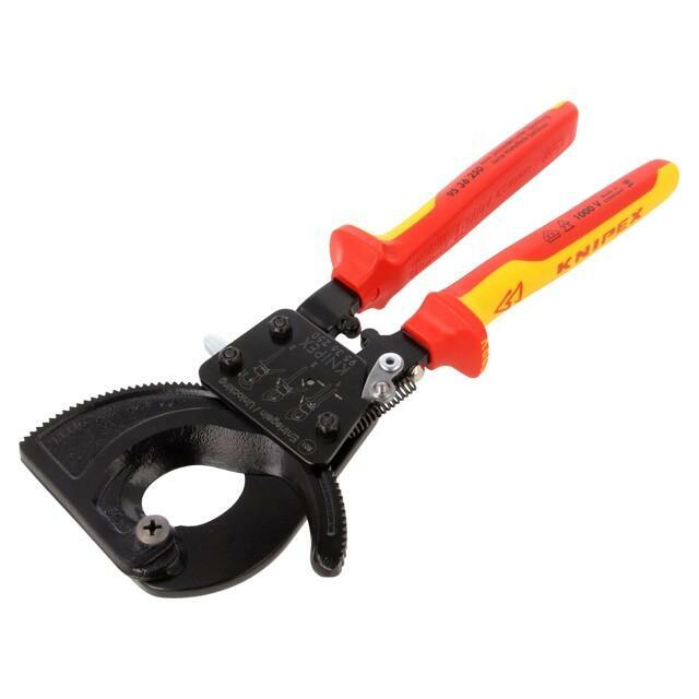 KNIPEX Cutters; L: 250mm; steel; Øcable: