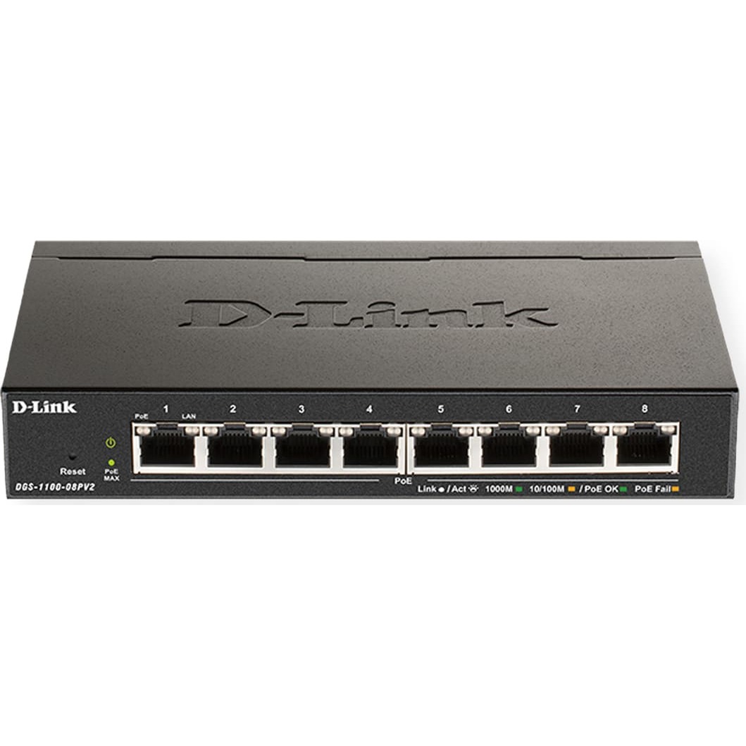 D-Link DGS-1100-08PV2 Vadīts L2/L3 Gigabit Ethernet