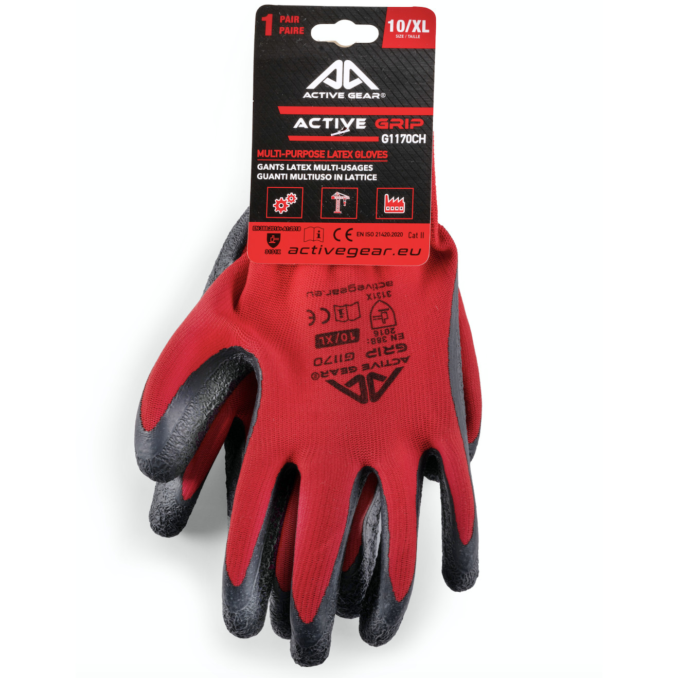 Darba cimdi, 10/XL izm., Active GRIP