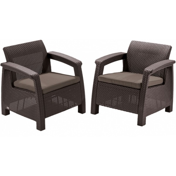 KETER Dārza krēsli Corfu Duo Set