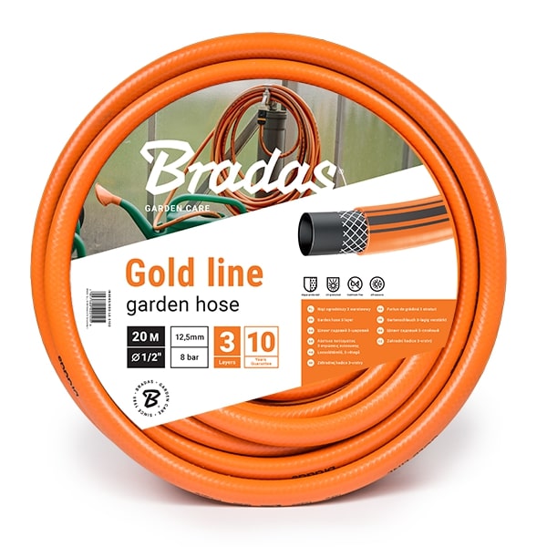 BRADAS Dārza šļūtene GOLD LINE 1/2`-50m