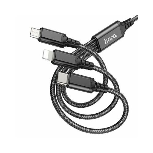 Datu kabelis 3in1  (microUSB, iPhone lightning