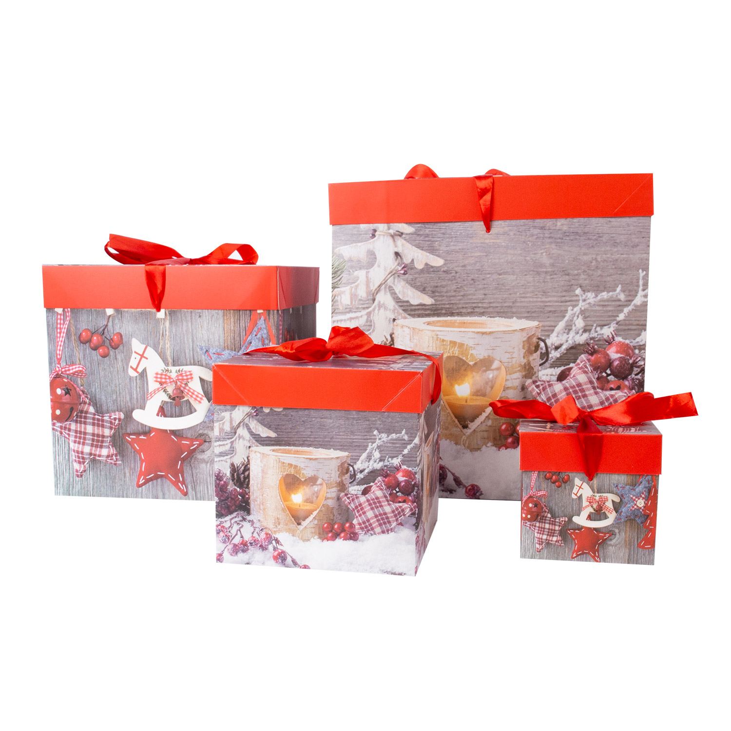 Dāvanu kastīte XMAS GIFT-1, 10x10x10cm, mix