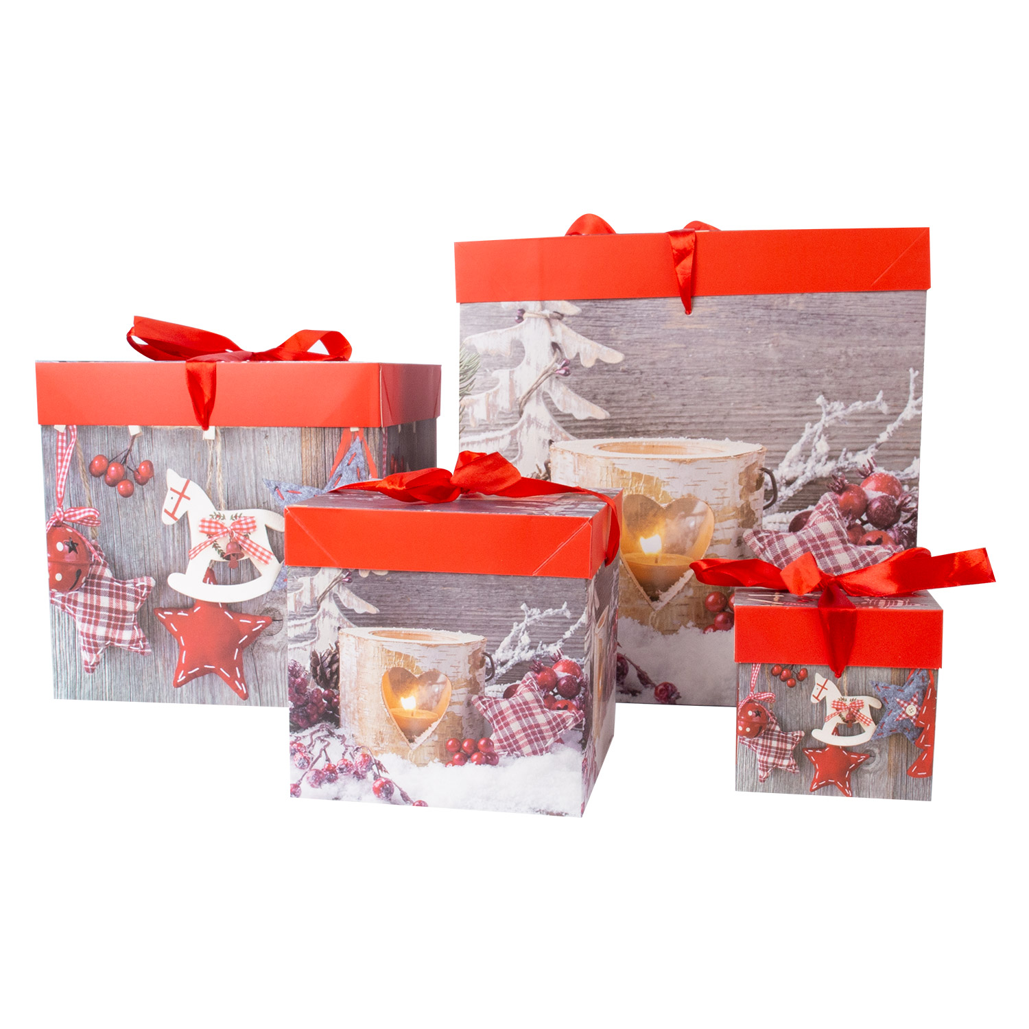 Dāvanu kastīte XMAS GIFT-4, 30x30x30cm, mix