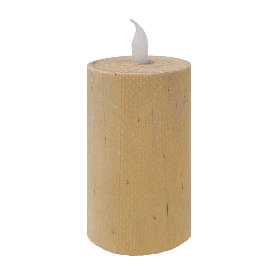 Besk Dekors Svece LED 6x10cm, koka