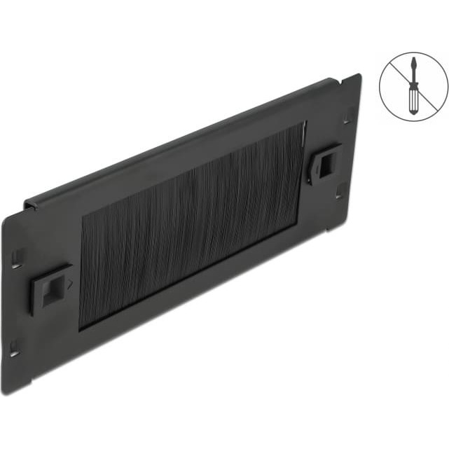 Delock 10" Cable Management Brush Strip