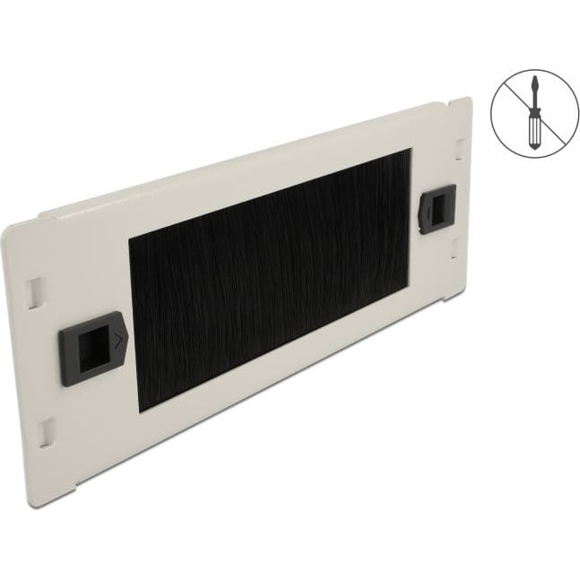 Delock 10" Cable Management Brush Strip