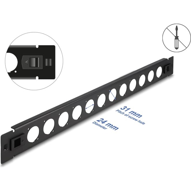 Delock 19" D-Type Patch Panel 12