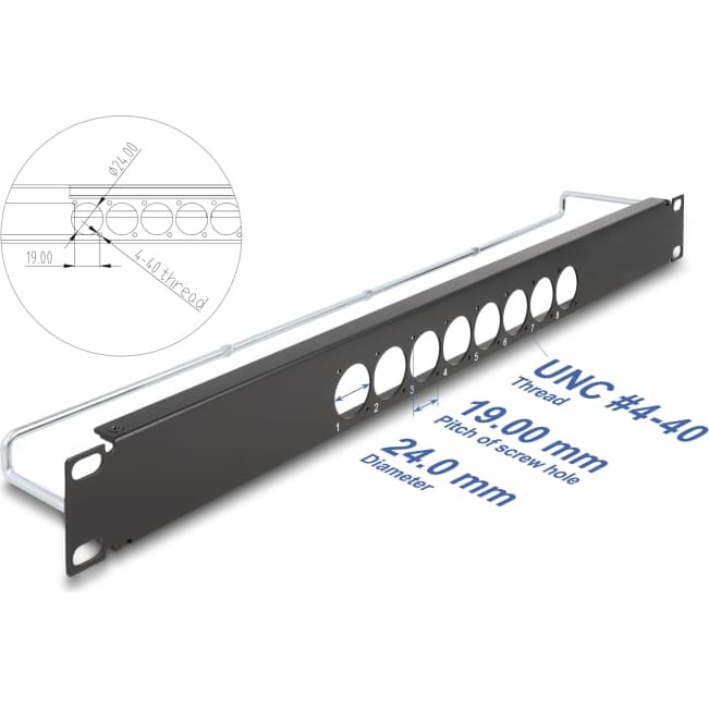 Delock 19" D-Type Patch Panel with