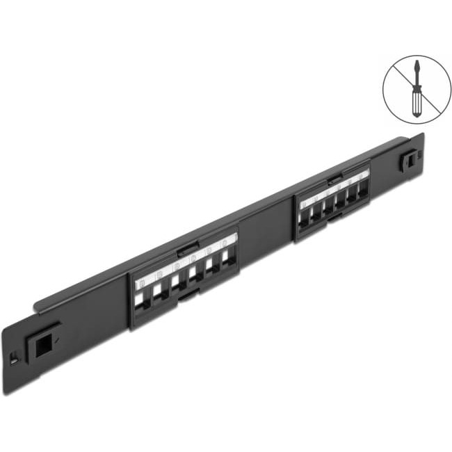 Delock 19" Keystone Patch Panel 12