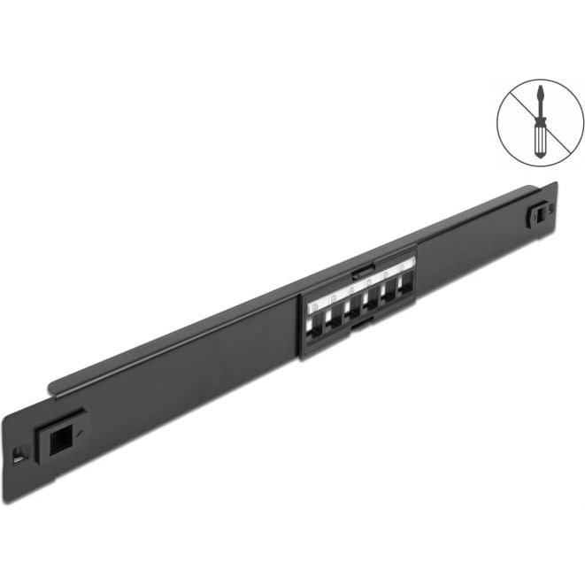 Delock 19" Keystone Patch Panel 6