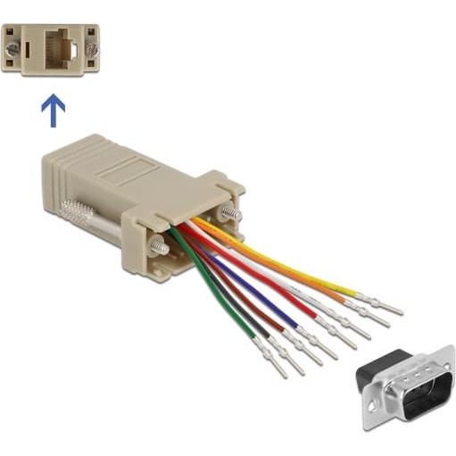 Delock Adapter D-Sub 9 Pin male