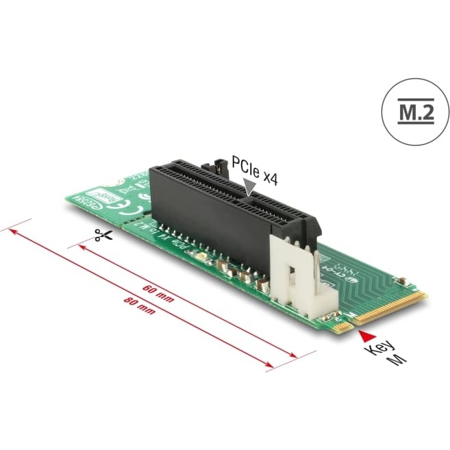 Delock Adapter M.2 Key M