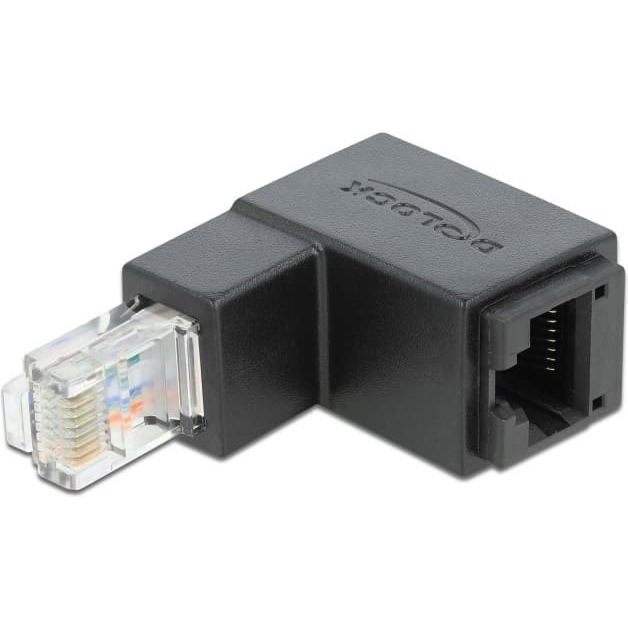 Delock Adapter RJ45 plug downwards angled