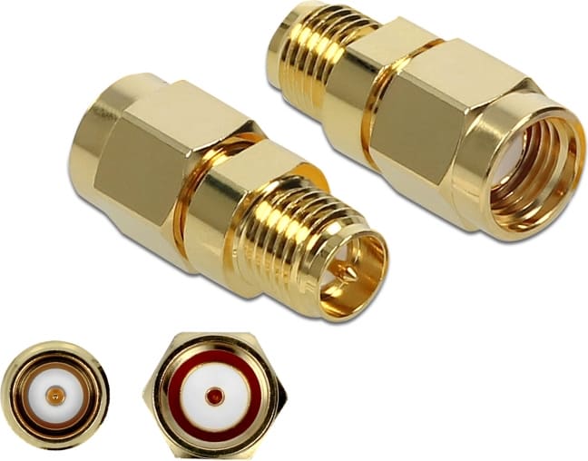 Delock Adapter RP-SMA plug to RP-SMA