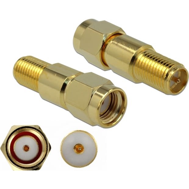 Delock Adapter RP-SMA plug to RP-SMA