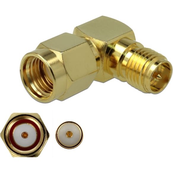 Delock Adapter RP-SMA plug to RP-SMA