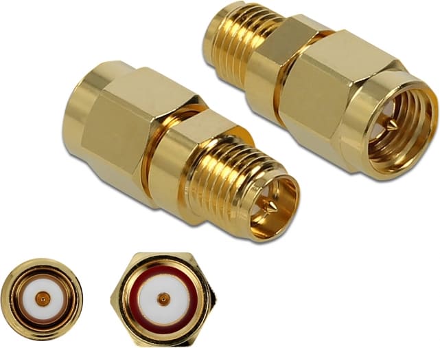 Delock Adapter SMA plug to RP-SMA