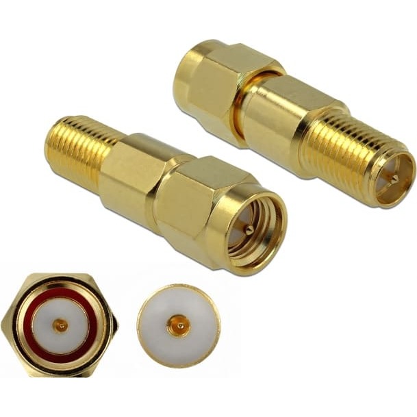 Delock Adapter SMA plug to RP-SMA